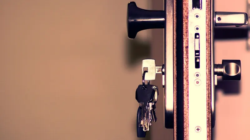 Front door lock and keys